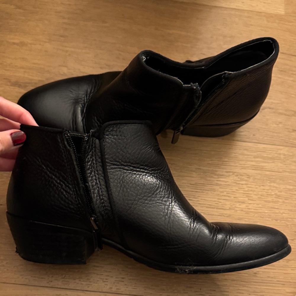 Sam Edelman leather Black Ankle Boots
